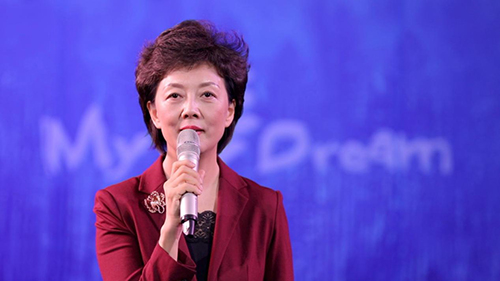 图为北京东城特殊教育学校校长周晔讲述特教故事